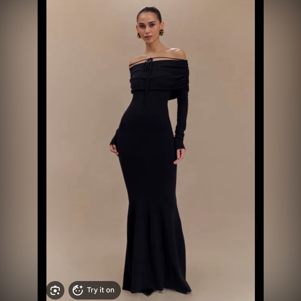 Georgiana off shoulder knit midi dress